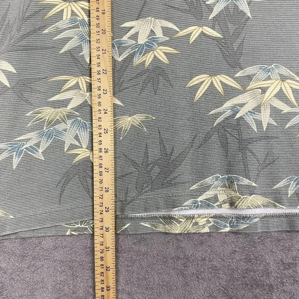 Tommy Bahama Polo Shirt Mens Large Gray Bamboo Leaf Hawaiian Tropical Cotton - Picture 15 of 15